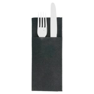 SERVILLETA KANGURO NEGRA 40x40 48Px30Uds